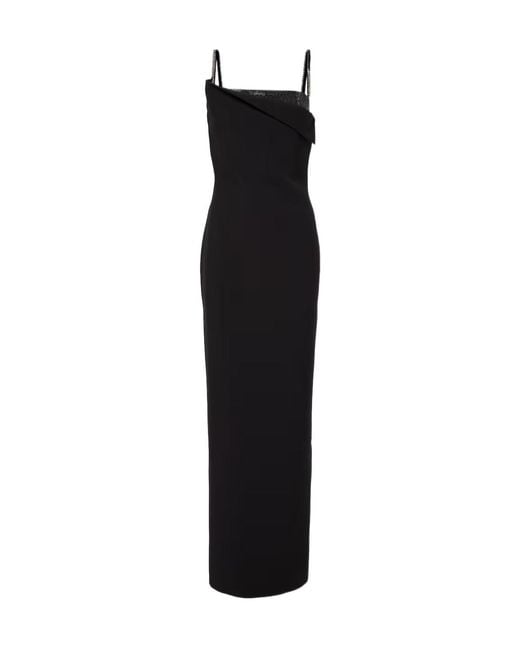 Roland Mouret Black Embellished Gown