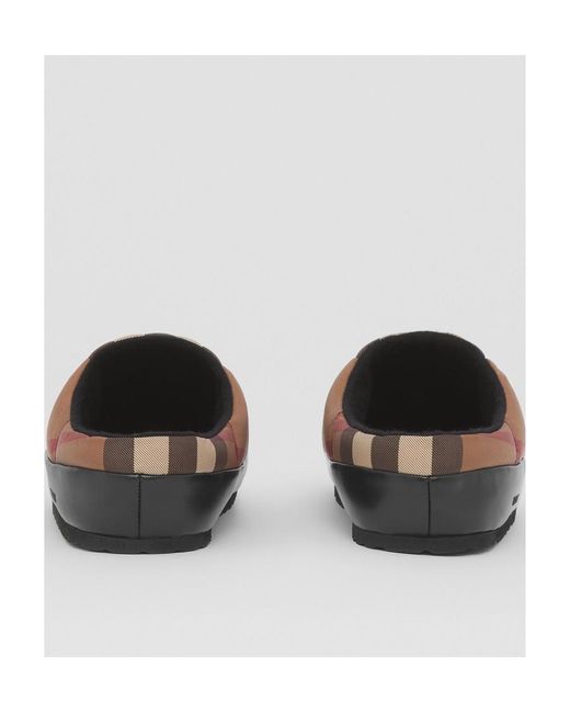 Burberry Brown Northaven Vintage Checked Slippers for men