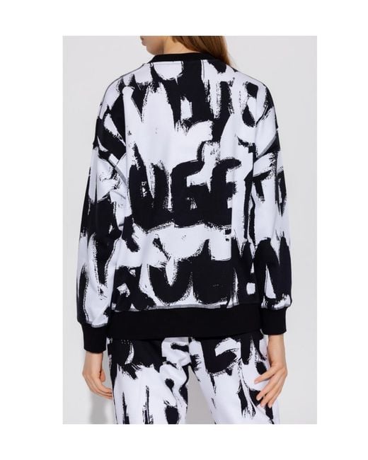 McQueen Black Logo-Print Sweatshirt