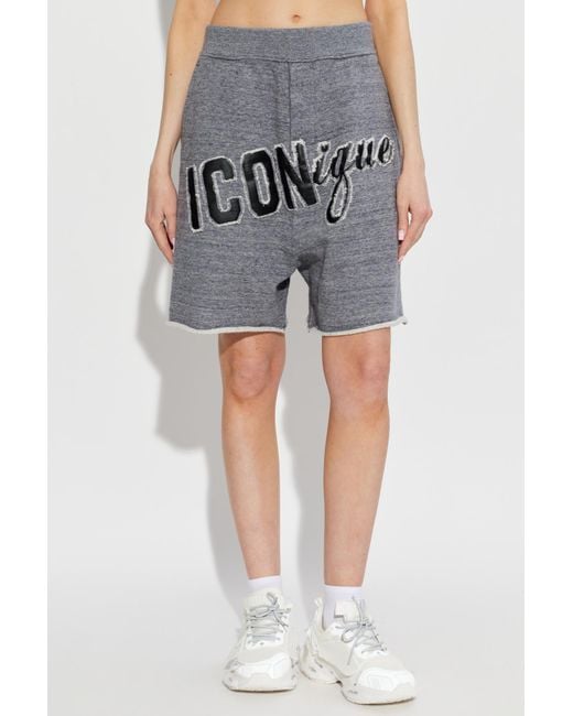DSquared² Gray Wide Leg Shorts