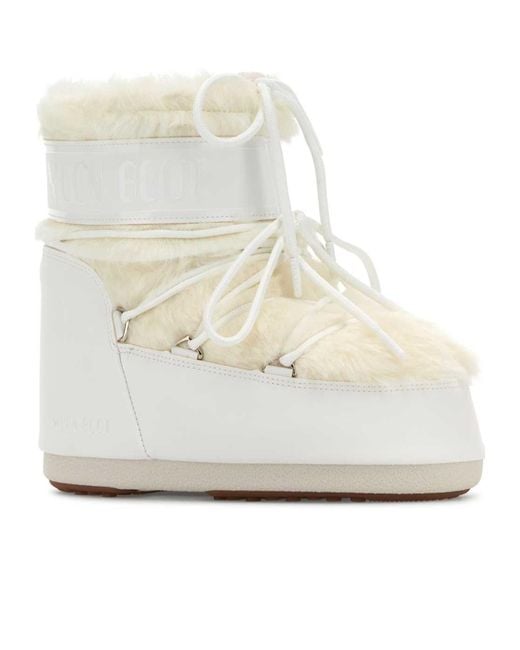 Moon Boot White Round Head Snow Boots