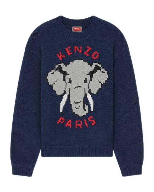 KENZO Blue Elephant' Wool Jumper