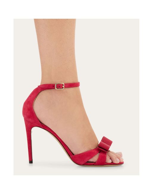 Ferragamo Red Vara Bow Sandal