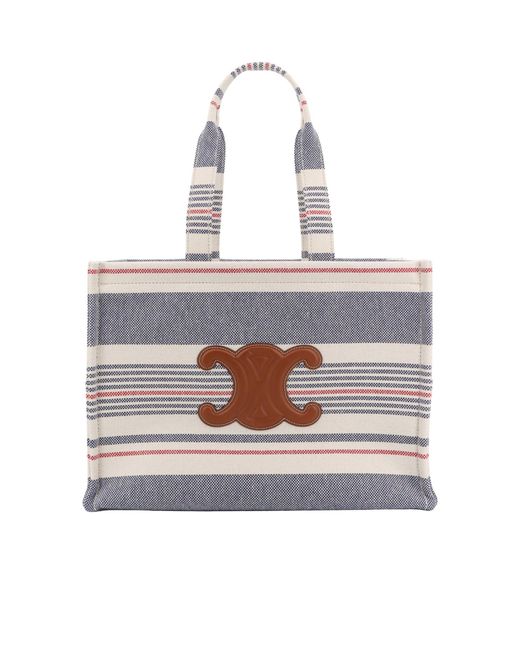 Céline White Large Cabas Thais