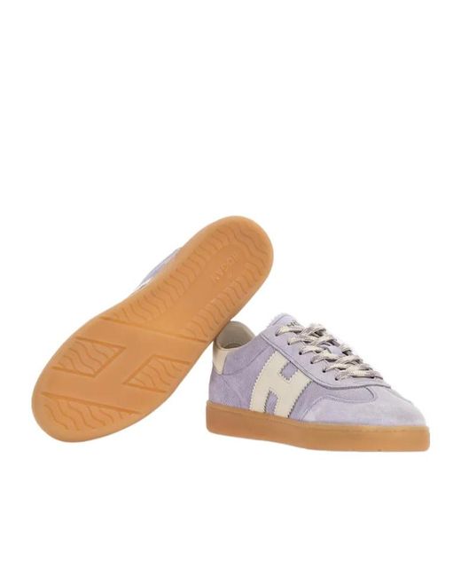 Hogan Gray Cool Logo-Patch Sneakers