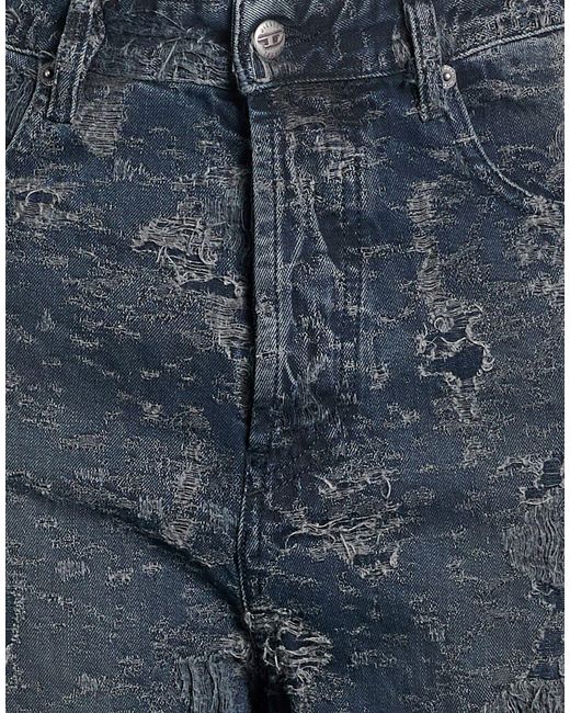DIESEL Blue Dark Wide-Leg Jeans