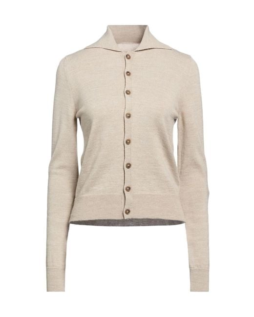 MM6 by Maison Margiela Natural Solid Color Cardigans