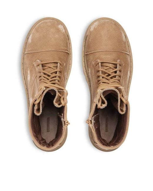 Balenciaga Brown Combat Strike Lace-Up Boots for men
