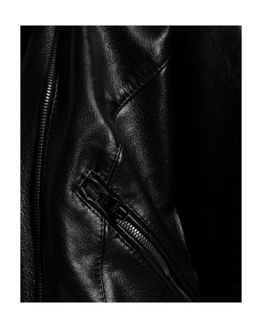 Dolce & Gabbana Black Cropped Leather Jacket