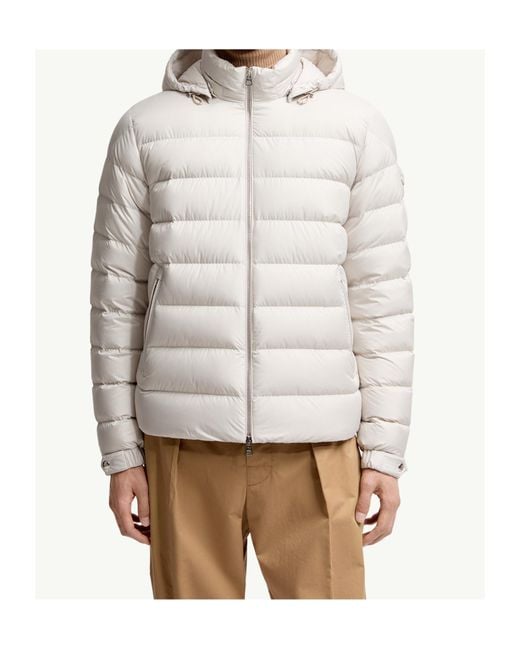 Moncler Gray Arneb Hooded Short Padded Jacket for men