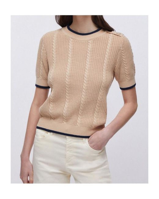Liu Jo Natural Short-Sleeve Sweater