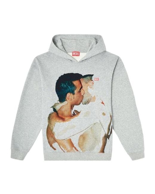 DIESEL White X Tom Of Finland Foundation Pr--Boxt-Hood-Tom25 Hoodie for men