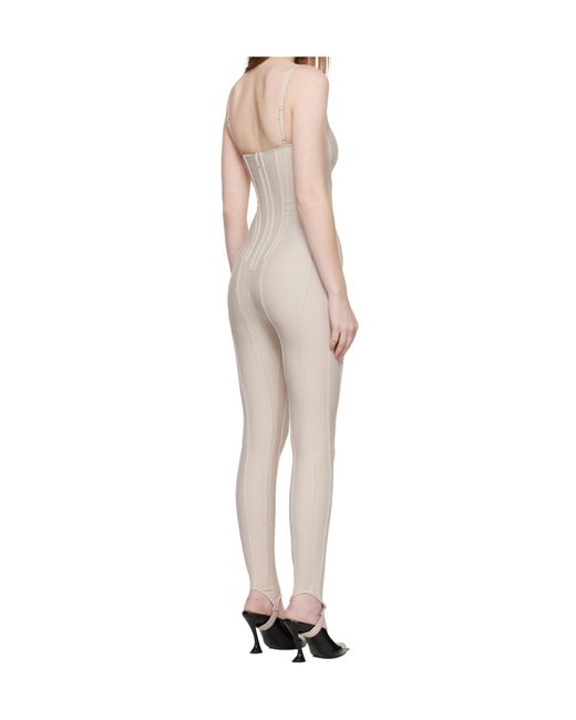 Mugler Natural Corset-Detail Jumpsuit