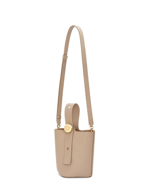 Loewe White Pebble Mini Bucket Bag