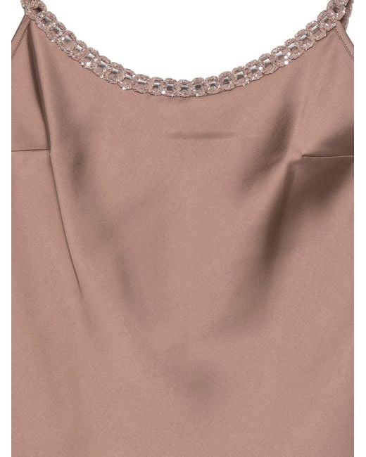 D.exterior Brown Embellished Camisole Top