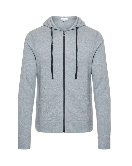 James Perse Blue Hooded Casual Jacket for men