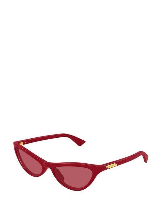 Bottega Veneta Pink Eyewear Classic Cat Eye Sunglasses