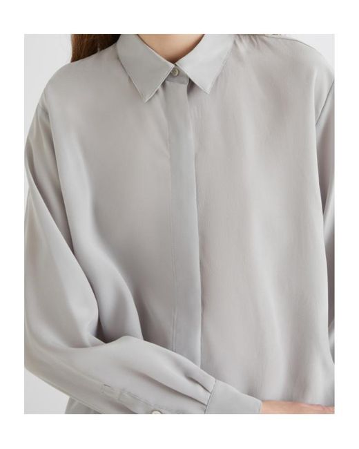 Marella Gray Silk Shirt