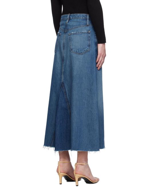 FRAME Blue The Dorothy Maxi Skirt