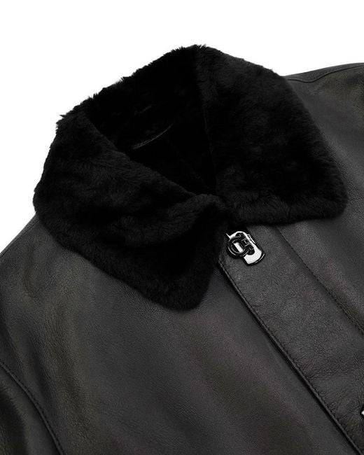 Ferragamo Black Lapel Coat for men