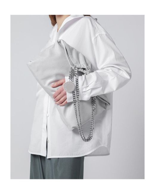 Stella McCartney Gray Logo Plaque Falabella Tote Bag