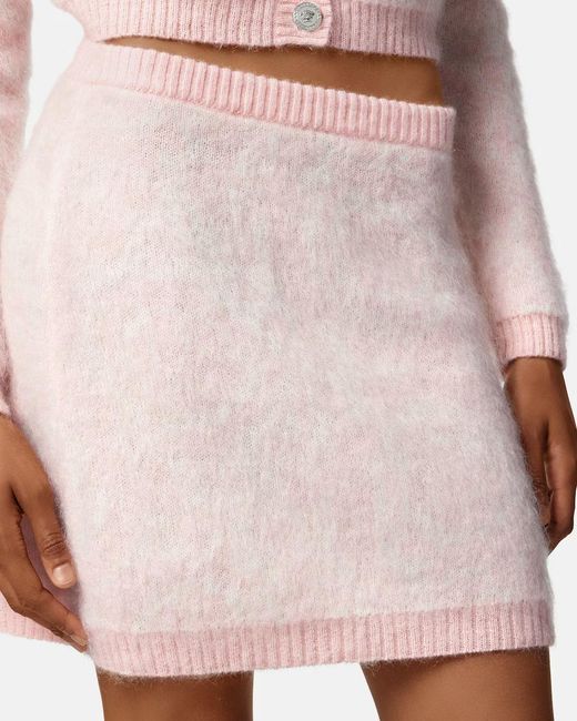 Versace Pink Knitted Mini Skirt