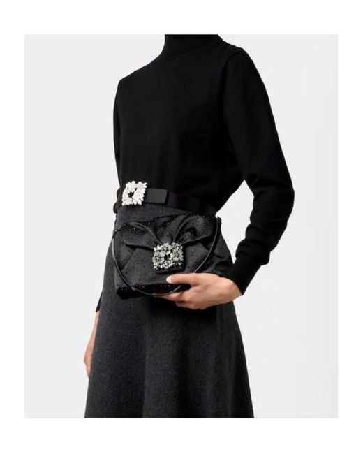 Roger Vivier Black Efflorescence Mini Bag