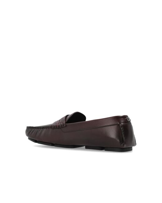 Dolce & Gabbana Brown Dg Logo Plaque Loafers for men