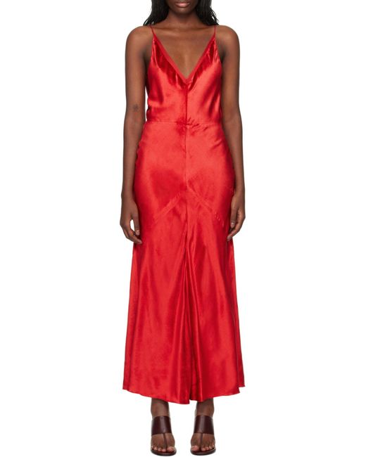 Gabriela Hearst Red Sling Dress