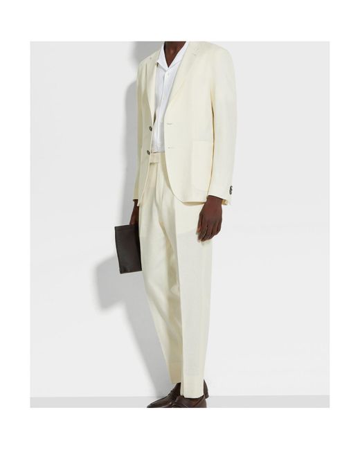 Zegna Natural Oasi Lino Casual Pants for men