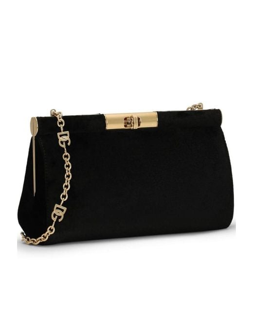 Dolce & Gabbana Black Marlene Medium Shoulder Bag