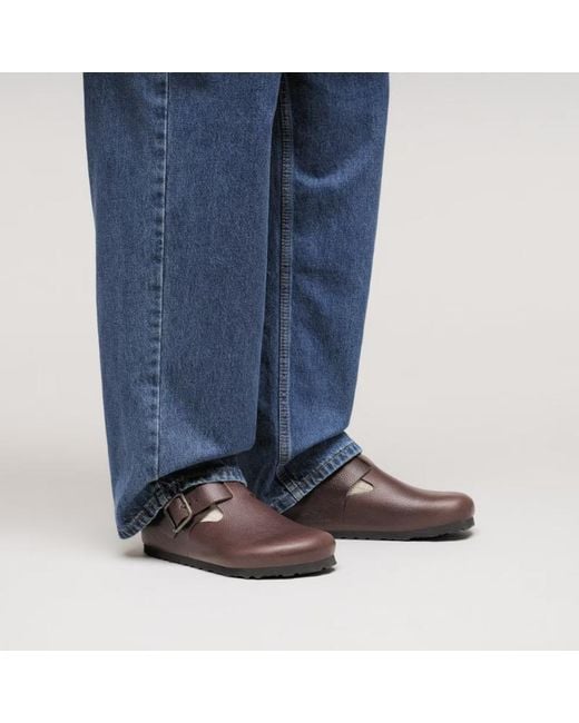Birkenstock Brown London Wire Buckle Loafers for men