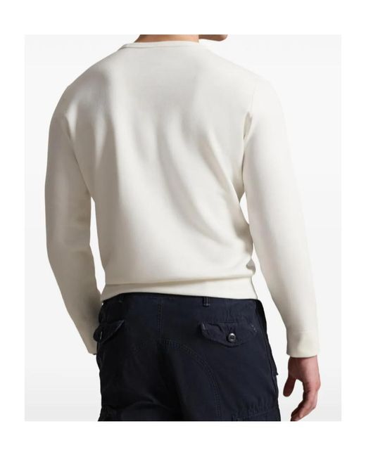 Polo Ralph Lauren White Double-Knit Logo Sweatshirt for men