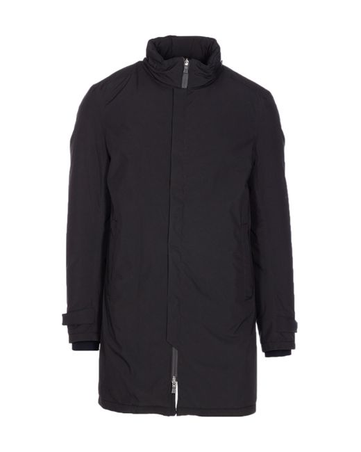 Herno Blue Zip-Fastening Padded Coat for men