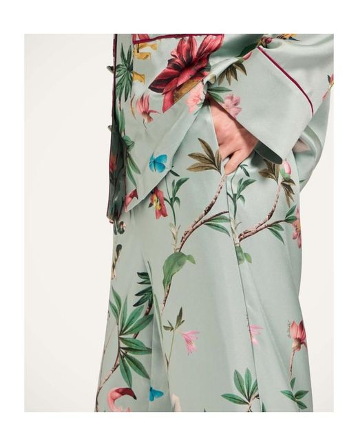LaDoubleJ Green La Doublej Floral Wide-Leg Pants