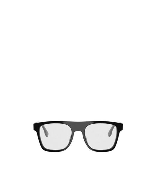 Fendi Metallic Eyewear Square Frame Glasses