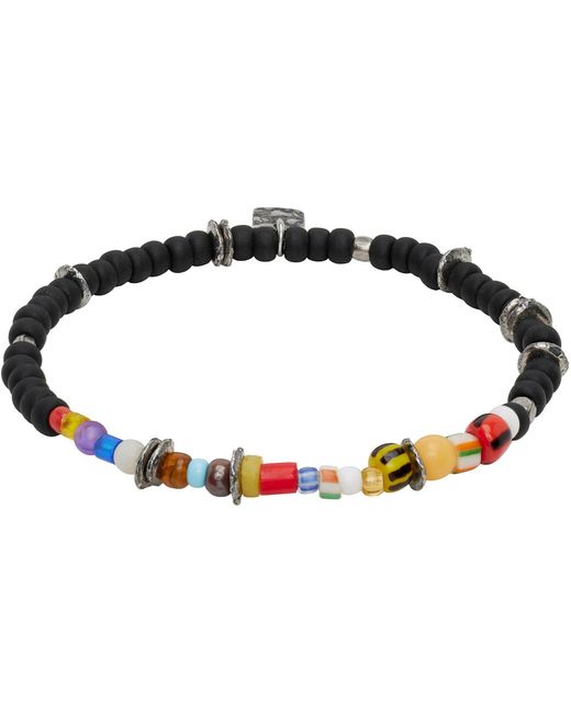 Paul Smith White Mixed Bead Charm Bracelet for men