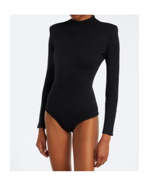 Jil Sander Black Wool Body Suit