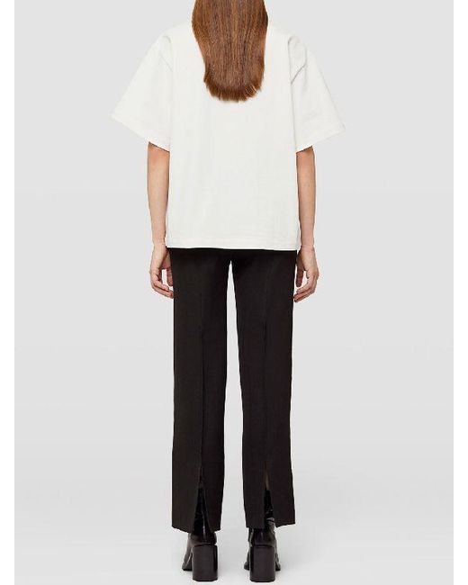 Jil Sander White Logo Printed Jersey T-Shirt