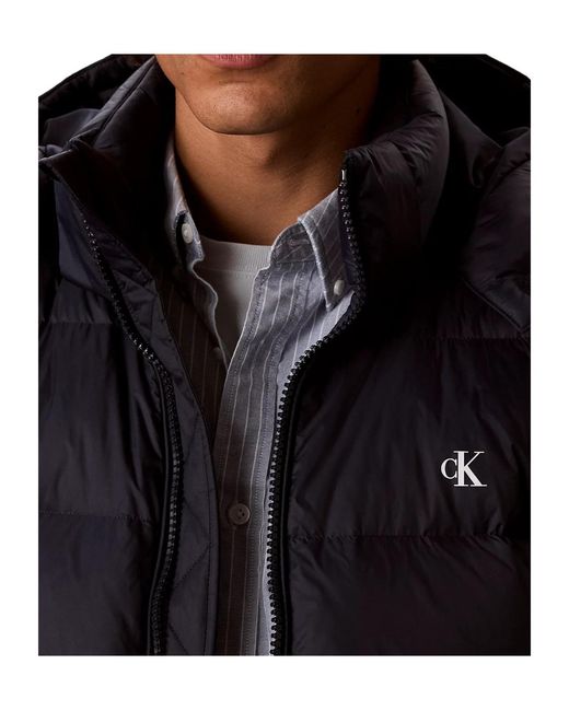 Calvin Klein Blue Relaxed Nylon Puffer Jacket for men