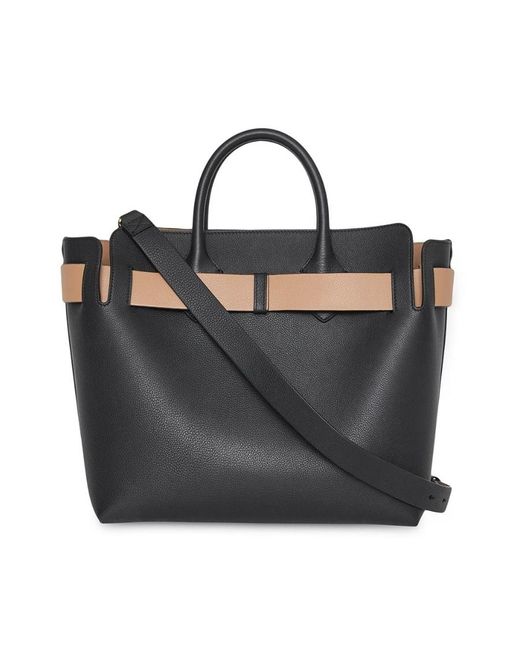 Burberry Black Medium Triple Stud Tote Bag