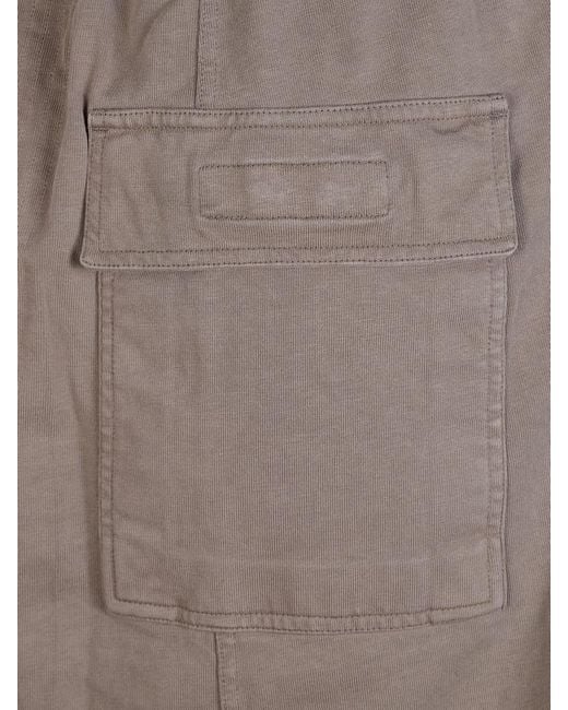 Rick Owens Gray Dropped-Crotch Drawstring Shorts for men