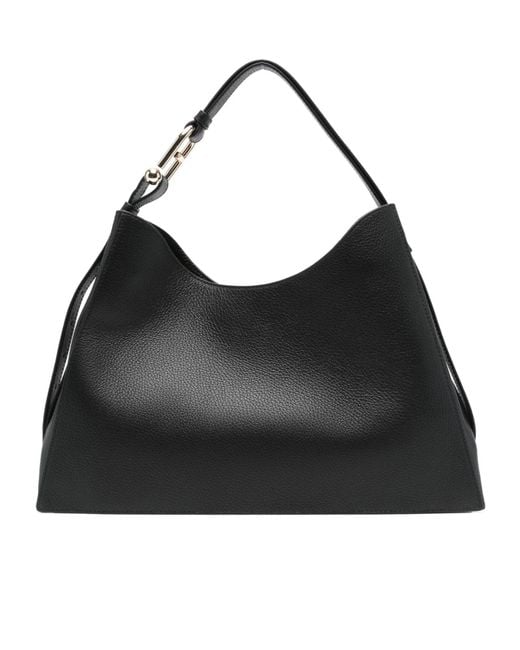 Furla Black Nuvola Zipped Shoulder Bag