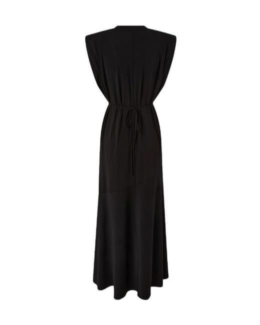 Pinko Black Chain-Detailed Sleeveless Dress