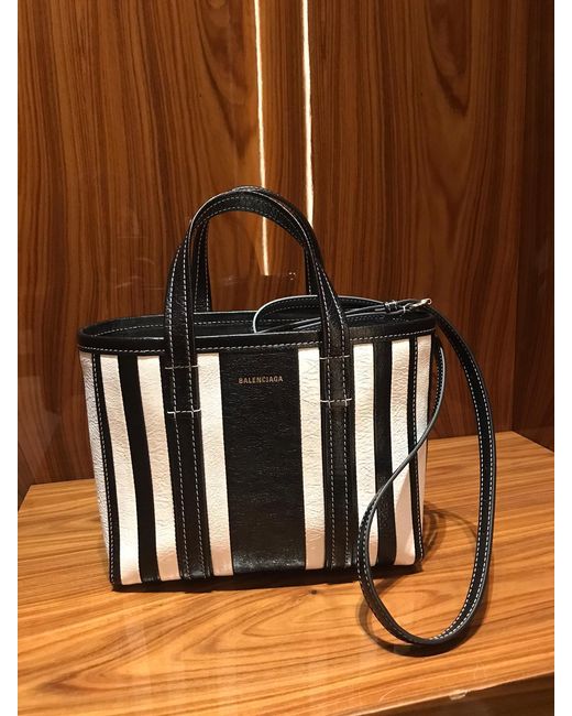 Balenciaga Black Barbes East-West Small Shopper Tote Bag