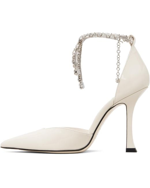 Jimmy Choo White Stevie 100 High Heels