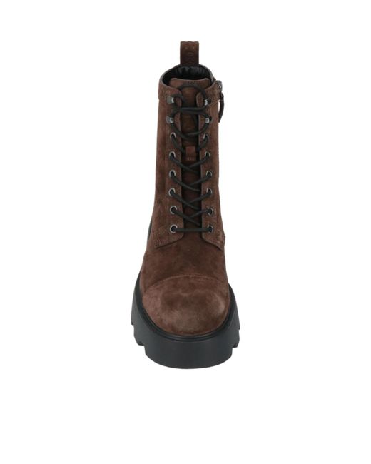 Tory Burch Brown Solid Color Platform Ankle Boots
