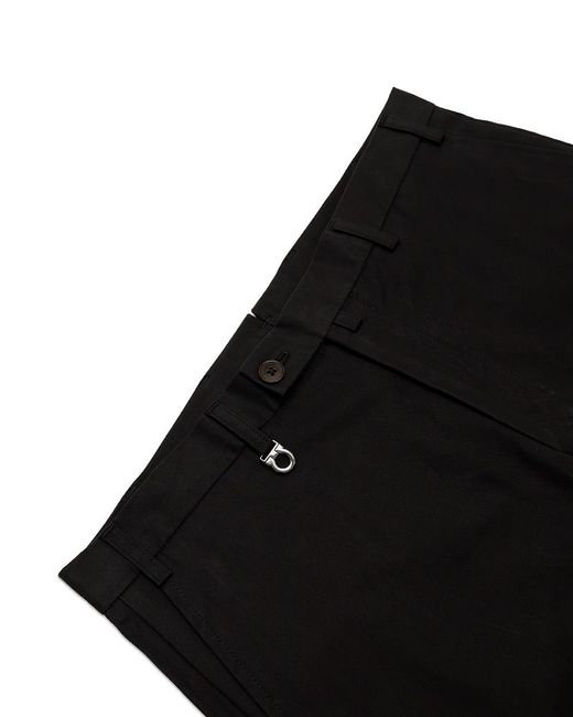 Ferragamo Black Straight Casual Pants for men