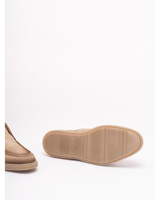 Santoni Brown Digits Round Toe Desert Boots for men