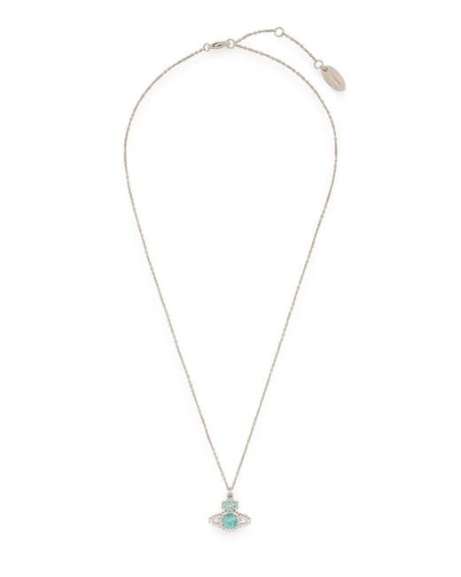 Vivienne Westwood Metallic Valentina Crystal-Embellished Orb Pendant Necklace
